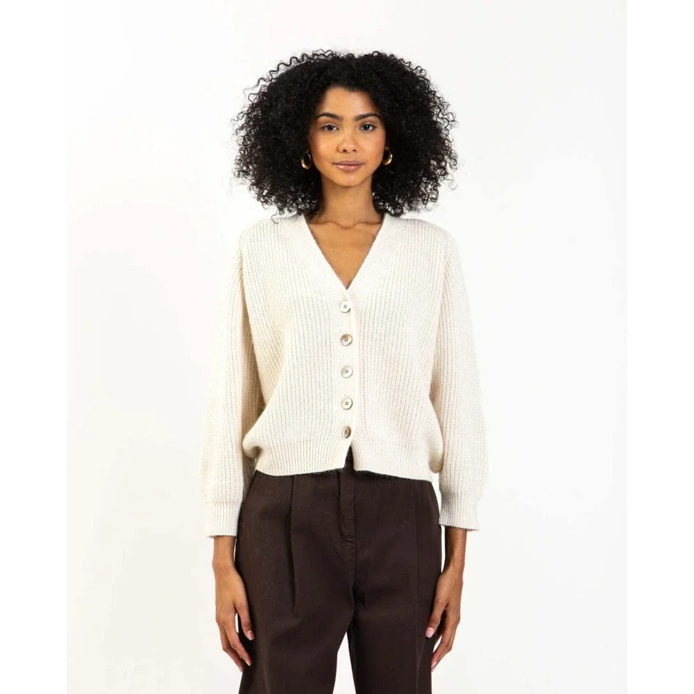 Bellerose Dosany‎ Cardigan loose boxy fit trending luxe Ribbed Knit 0 SM nwot